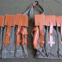 WW2 Пособия по немецкому языку MP44 STG44 боеприпасы подсумок пара Холст& кожаный верх