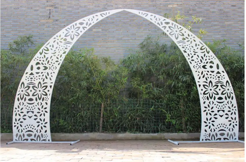 New wedding props wrought iron horns door wedding arches golden white carved arches wrought iron carved flower arches