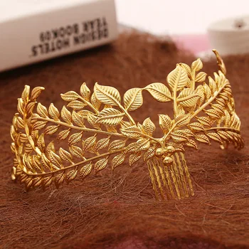 

alloy leaf head tiara brides wedding hair accessories Crown