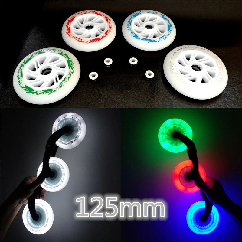Buy LED 125mm Inline Speed Skates Wheel Red Blue Green