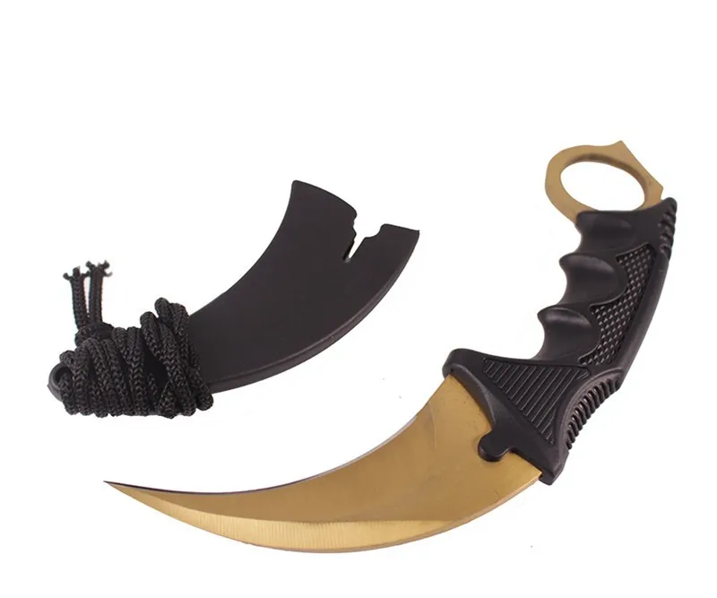 CS Cold Karambit нож CS GO контр страйк ножи для выживания охотничий нож инструменты для кемпинга с оболочкой для охоты на открытом воздухе