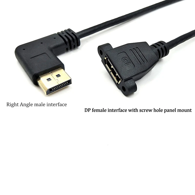 Displayport кабель 12 дюймов/30 см под прямым углом 90 градусов DisplayPort (DP) папа женский с