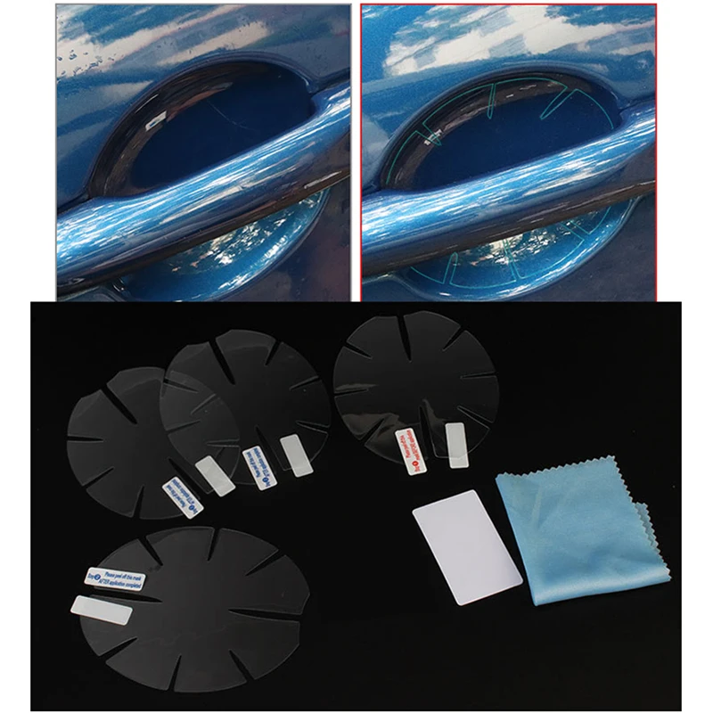 

4pcs Invisible Car Door Handle Scratches Automobile Shakes Protective Vinyl sticker for smart forfour 451 453 Auto accessories