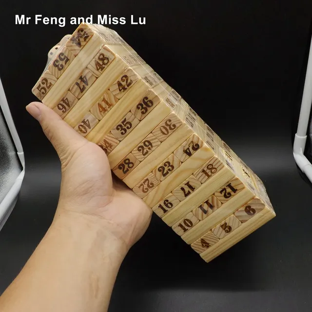 aliexpress com buy 54 pcs jenga blocks figure games funny skill