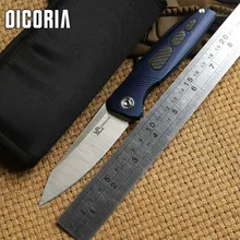 DICORIA Ellipsis original Folding knife Titanium handle M390 blade ball bearing outdoor Tactical Drills Saws camping EDC tools