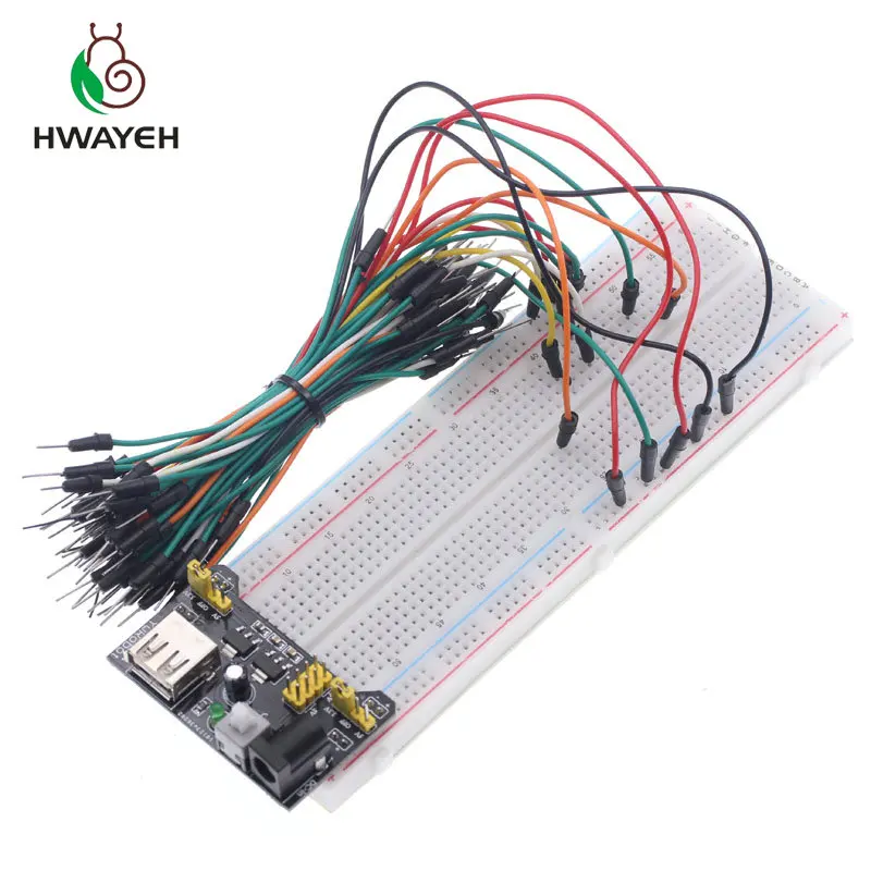 3,3 В/5 В MB102 макет модуля питания + MB-102 830 точек Solderless Прототип Хлеб доска комплект 65 гибкие перемычек