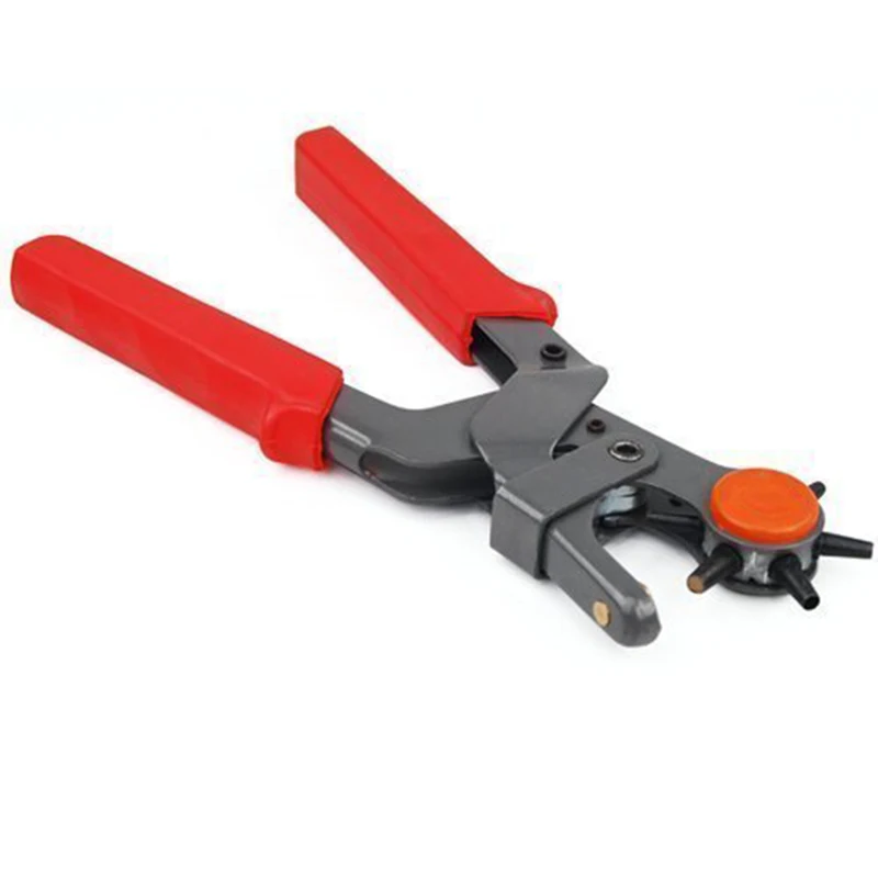 

New Heavy Duty Hole Punch Hand Pliers Puncher Tools with 6 Hole Sizes for Leather Belt YU-Home