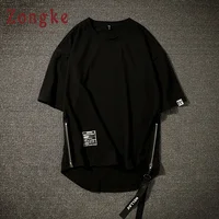Zongke White T Shirt Men Tshirt Men T Shirt Harajuku Vintage T-Shirt Men Clothes Streetwear Hip Hop Summer Top 5XL 2022 New 5