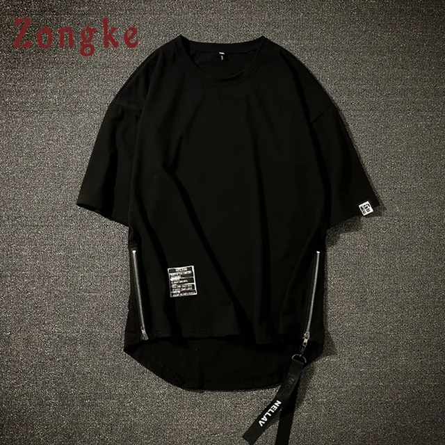 Zongke White T Shirt Men Tshirt Men T Shirt Harajuku Vintage T-Shirt Men Clothes Streetwear Hip Hop Summer Top 5XL 2022 New 5