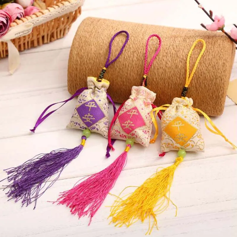 5 Pcs Fashion Sachet Bags Aromatic Cloth Bag Brocade Jewelry Bag Tassel ...