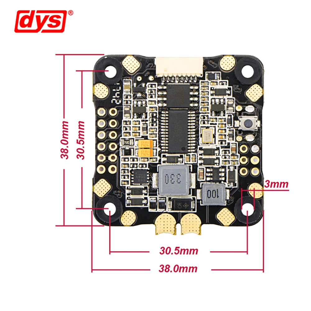 DYS управление полетом F4 PRO V2 Betaflight с 5 V/3A 9 V/1.2A BEC интегрированная схема защиты бортовой OSD плоский кабель