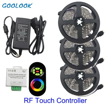 

Non-waterproof RGB Led Strip Light 2835 DC12V 54Leds/M Flexible Lighting Ribbon Tape Led Strip With Controller adapter 10m,15m