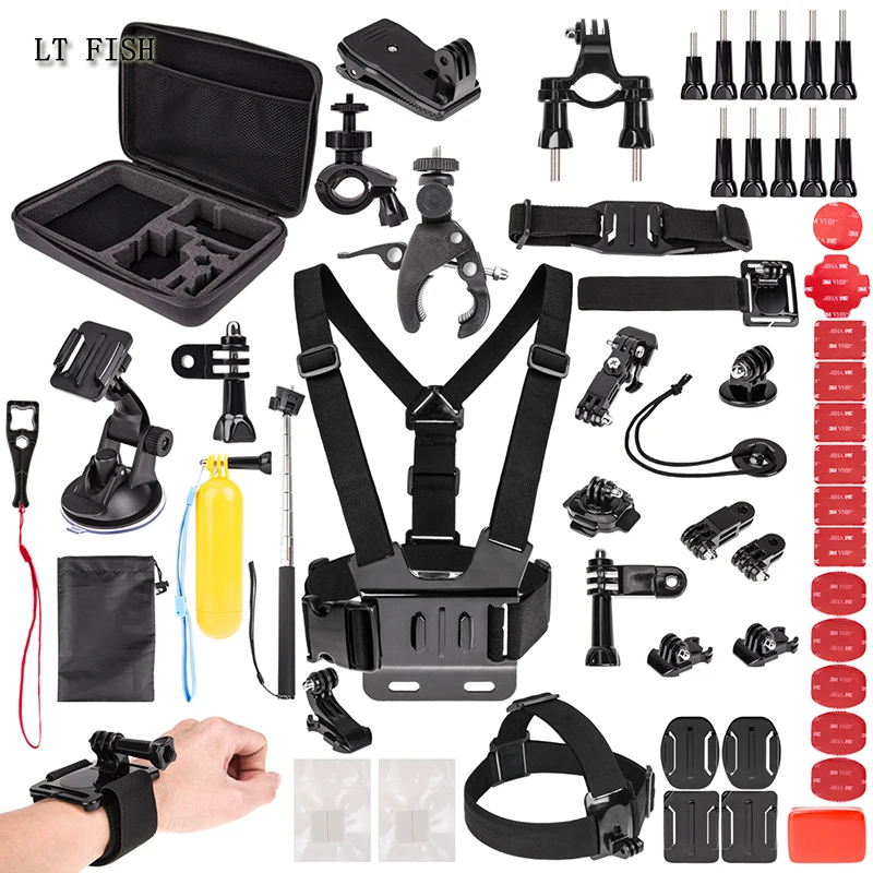 

LT FISH for Gopro Accessories Kit for HD Go Pro HERO6 5 4 3 & for SJ4000/SJ5000//SJ6000/SJCAM Xiao mi Yi 4K/M20 4K/AKASO EK7000