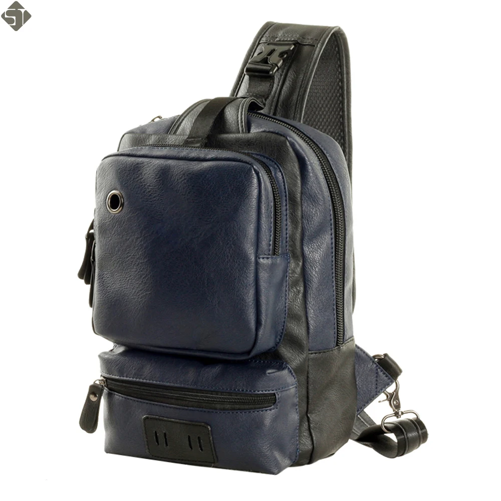 

large capacity men Messenger Bags leather casual men Chest pack Multifunction men Shoulder Bags travel Men's Crossbody Bags