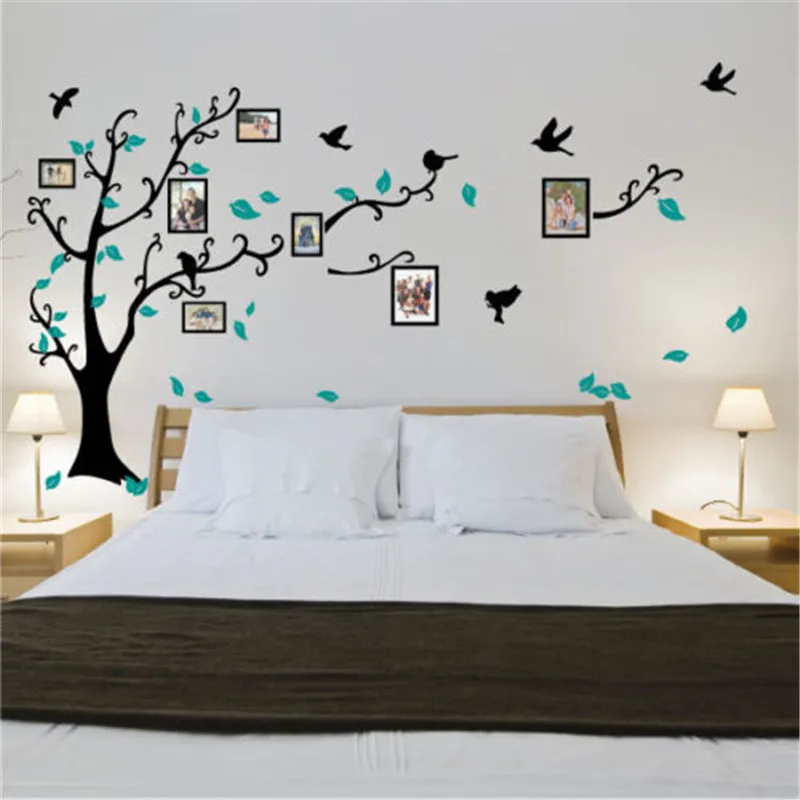 

J25 3D DIY Photo Tree Family Tree Bird Photo Frame Vinyl Nursery Wall Quotes, Wall Stickers, Wall Art Mural Home Decor