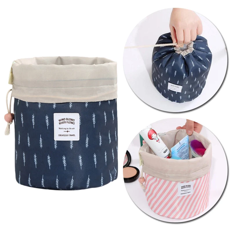 جديد 2019 المرأة جولة تجميل ضد الماء حقيبة السفر التجميل حقائب المنظم أدوات الزينة خلع الملابس صندوق مستحضرات التجميل Neceser متعددة وظيفة