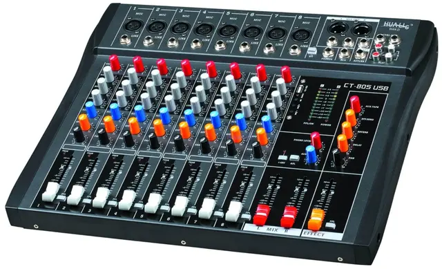 Pro CT80S USB 8 Mic Channel Power Mixer with USB on