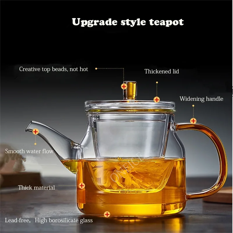 450 мл термостойкого прозрачный стеклянный чайник встроенный стеклянный фильтр чайника Китайский кунг-фу домой пить Кофе maker
