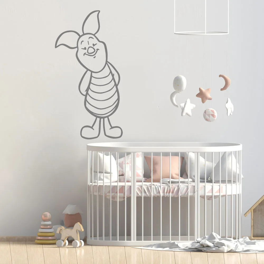 

Piglet Wall Sticker Winnie The Pooh Wall Decals House Stickers Cute Wall Ornament Teen Room Decoration Bedroom Decor B580