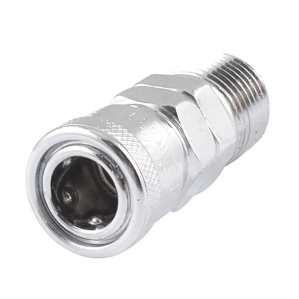 

Articulated compressed air quick coupling Adapter silver