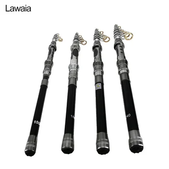 

Lawaia Portable Fishing Rod Mini Telescopic Fishing Rods Carbon Fiber Spinning 1.5M 1.8M 2.1M 2.4M Hard Sea Rock Fishing Tackle