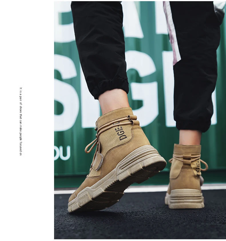 Mens Military Boots' Casual Motorcycle Men Boots Ankle Casual Shoes High Quality Winter Boots Men With Fur Snow Boot Black Brand (7)