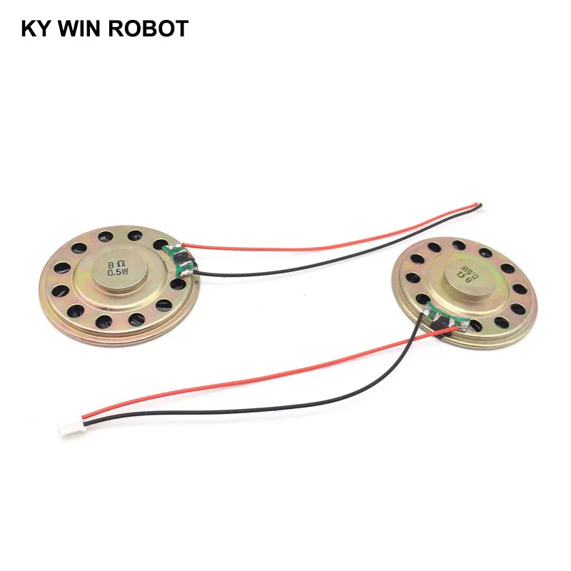 2 шт ультратонкий динамик 8 Ом 0,5 Вт 0,5 Вт 8R Диаметр динамика 50 мм 5 см толщина 5 мм с PH2.0 Длина провода 10