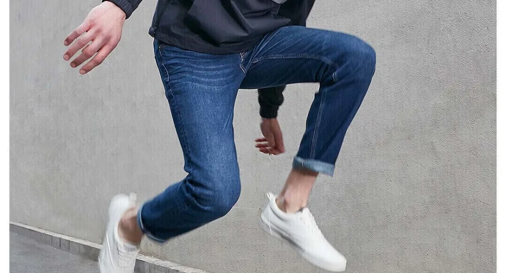 Мужские джинсы Xiaomi MIjia Youpin CottonSmith, энергетический тренд, 2 цвета, зауженные, для окружающей среды, для мужчин, дружественные к стирке, натуральный цвет