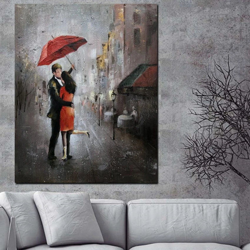 Myt Free Shipping Hand Painted Boy Hugs Girl Holding Umbrella Modern Home Decoration Painting Wall Art Picture For Living Room Painting Calligraphy Aliexpress Myt Free Shipping Hand Painted Boy Hugs Girl Holding Umbrella Modern Home Decoration Painting Wall Art Picture For Living Room Painting Calligraphy Aliexpress