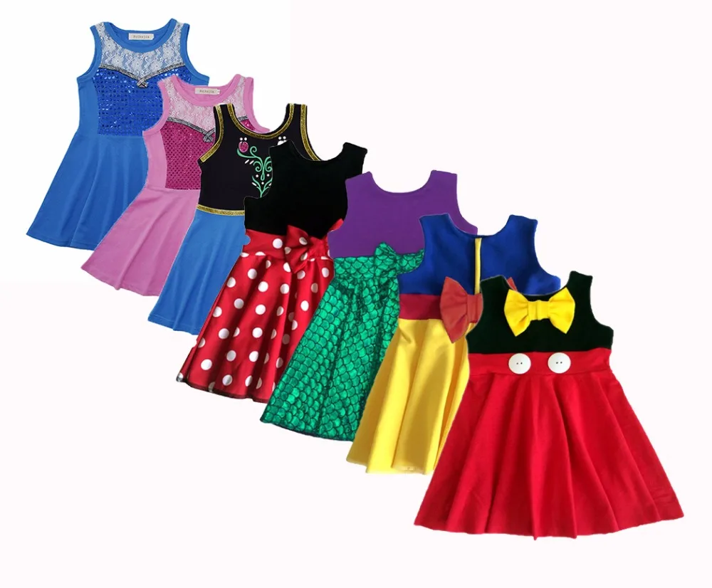 Girls Clothing snow white princess dress Clothing Kids Clothes,belle moana