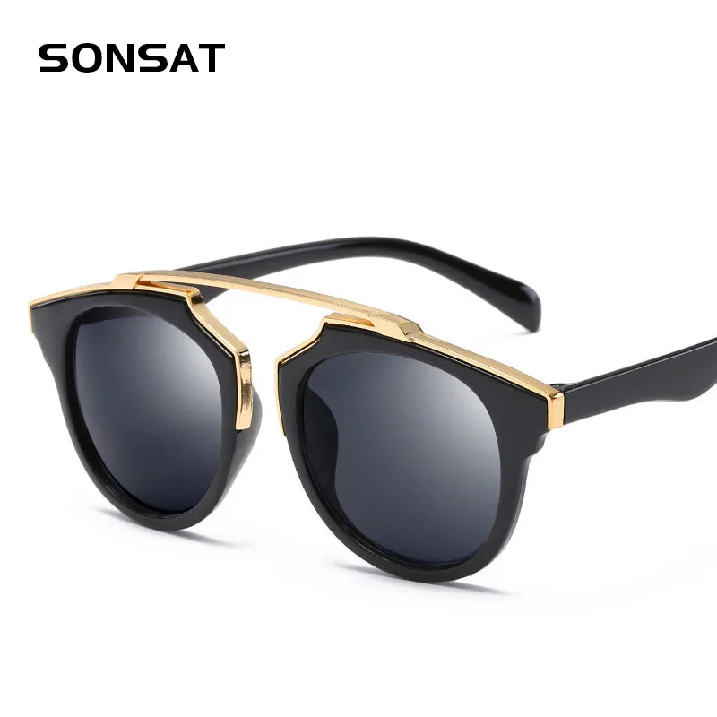 

2017 New Sunglasses Men and Women Fashion Circular Retro Sunglasses Summer Alloy Ladies Sunglasses Glasses Brand Designer