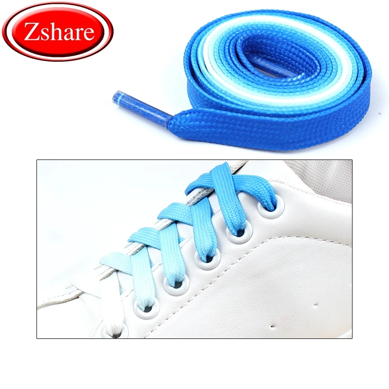 

1Pair Colorful Silk shoelaces Candy Gradient Party Camping Boots Shoelace Canvas Strings Camping Shoes Lace 100/120CM Length