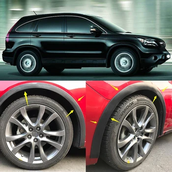 

4pcs Universal Car Truck Carbon Fiber Rubber Wheel Eyebrow Protector Lip Sticker Trim Fender Flare Anti-scratch fit for Honda