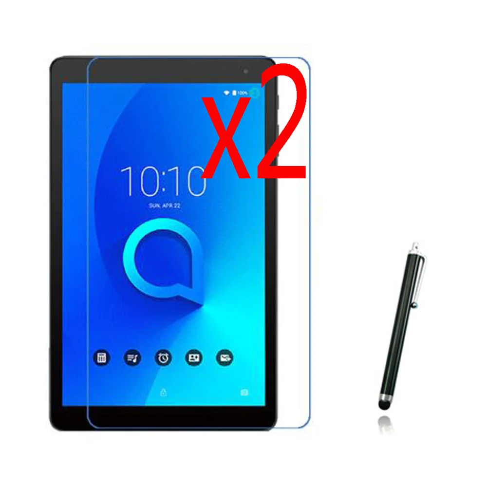 

3in1 2x LCD Clear Screen Protector Films Protective Film Guards+1x Stylus For Alcatel 1T 7.0 7" /1T 10 10.1" Tablet
