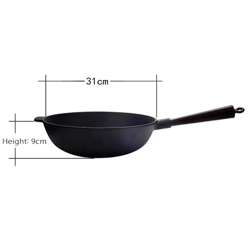ZITING 31 см сковорода чугун антипригарным без дыма Panela жареные овощи мясо