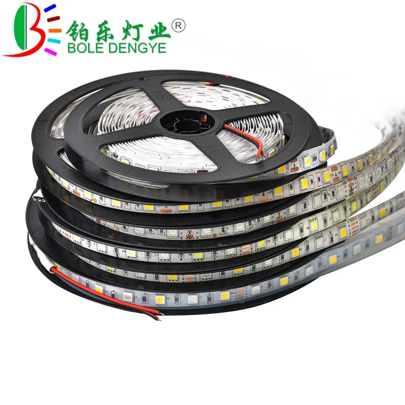 cheap BOLEDENGYE 5M SMD 5050 LED Strip 12V 60 leds m IP65 IP67 IP68 Waterproof Flexible Tape Ribbon Rope For Aquarium Swimming Pool