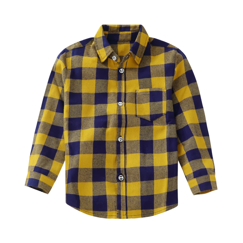 Promotion Hot Sale Boys Shirts Classic Casual Plaid Flannel Children shirts For 3-11 Years Kids Boy Wear