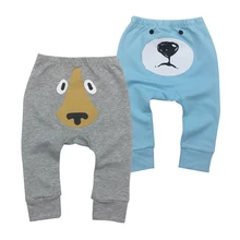 Штаны для маленьких мальчиков и девочек; повседневные штаны-шаровары унисекс для новорожденных; штаны с рисунком лисы; хлопок