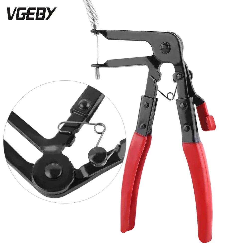 Auto Vehicle Tools Cable Type Flexible Wire Long Reach Hose Clamp Pliers For Car Repair Hose