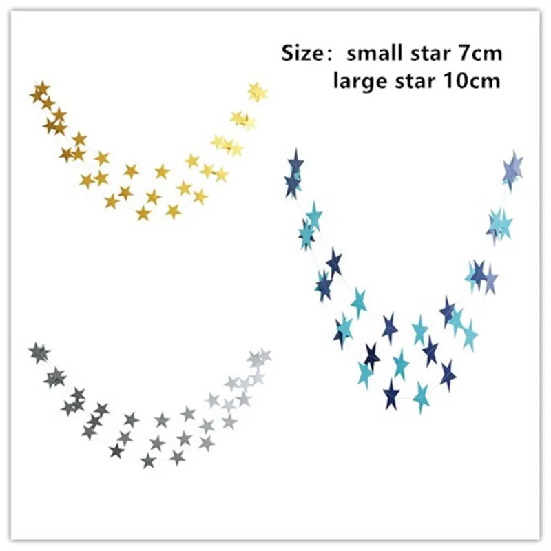 

Gold Silver Star Banner happy birthday decoration Wedding Party Decor anniversaire Flag Home Party Baby Shower Decorations