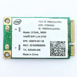 512an_mmw 5100 AGN Dual Band 300 Мбит/с Беспроводной WiFi Link Mini pci-e карты 802.11a/B/G/N intel SPS 506678-001 для HP 6535b 6730b