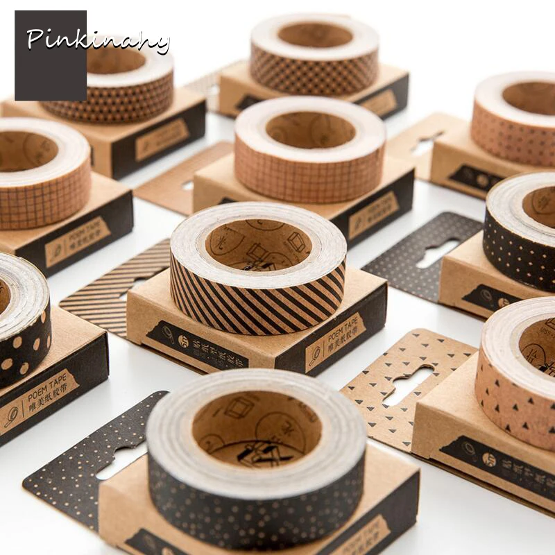 Buy 15mmX7m Simple Vintage kraft paper tape DIY