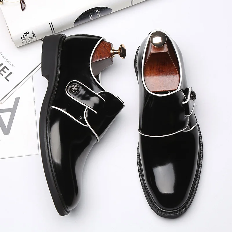 fashion designer men patent leather shoes italian wedding shoes men ...