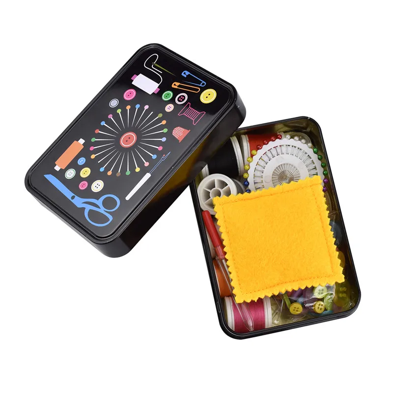 Multi-function Sewing Kits Sewing Scissors Threads Needles Tape Measure Sewing Accessories Set with Box For Home &Travelling (4)