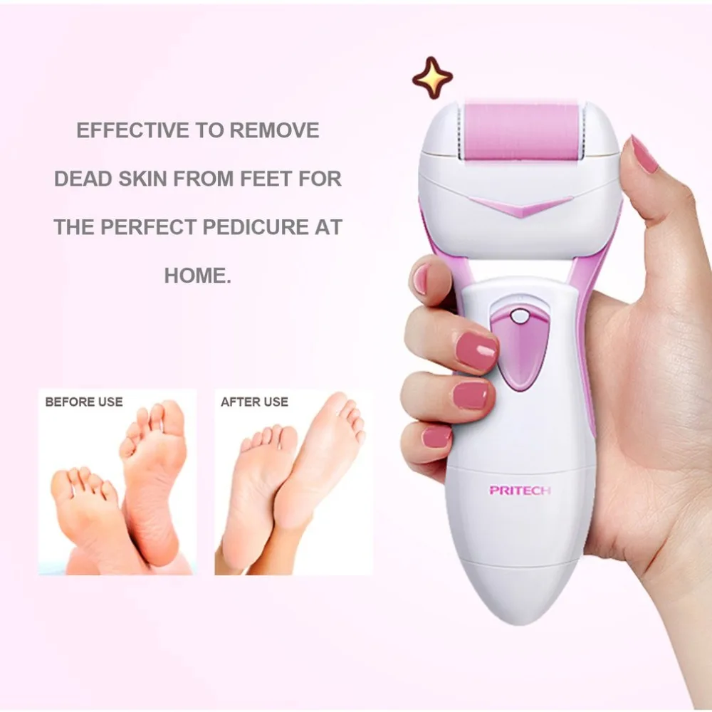 

Pritech Electric Foot Grinding Tool Heel Callus Remover Foot Care Peeling Pedicure Device Roller Head Hard Dead Skin Removal