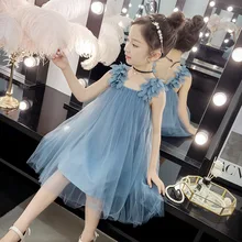 Girl Dress Party Sleeveless Vestidos For Children Floral Neck Children Princess Dress Teenage Clothes For Girls Kids Dresses цена Girl Dress Party Sleeveless Vestidos For Children Floral Neck Children Princess Dress Teenage Clothes For Girls Kids Dresses цены онлайн