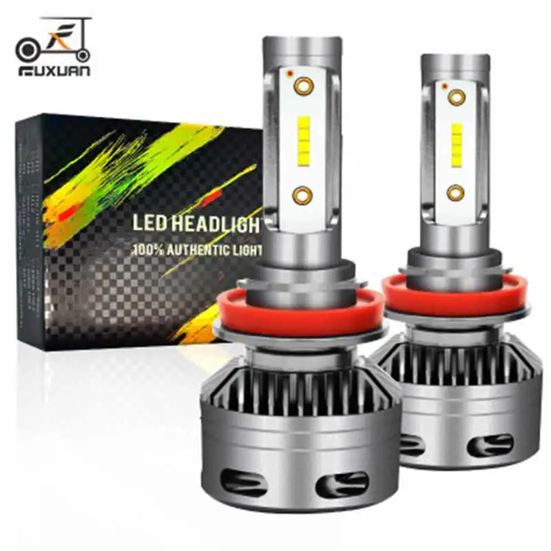 

FUXUAN 2PCS 60W 6000LM 6000K H4 H1 H3 Turbo LED Car Headlight H7 H8 H9 H11 H27/880/881 9005 HB3 9006 HB4 9007 Led Fog Light Bulb