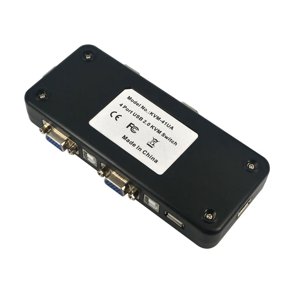 Kebidumei 4 порта USB KVM Переключатель концентратор коробка селектор адаптер USB 2,0 KVM 4 порты VGA печать Авто переключатель мониторная коробка VGA сплиттер