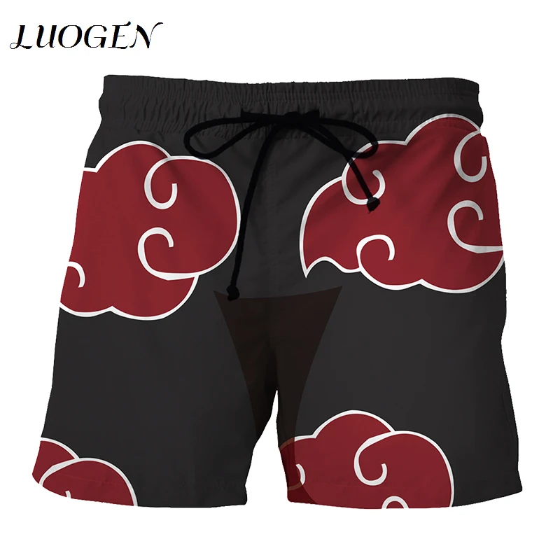 

LUOGEN Animn NARUTO 3D Printing Board Shorts Men Shorts 2018 Beach Short Summer Pants Bermuda Swimwear Quick Dry Shorts