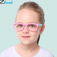 Zilead Дети квадратный анти синий светильник очки Рамка для мальчиков и девочек компьютерные игры очки Оптические очки для детей